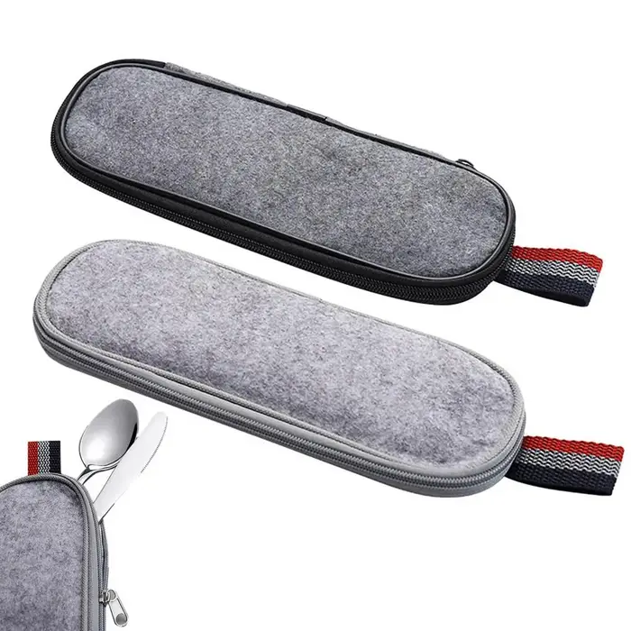Pochette de voyage pour couverts en feutre