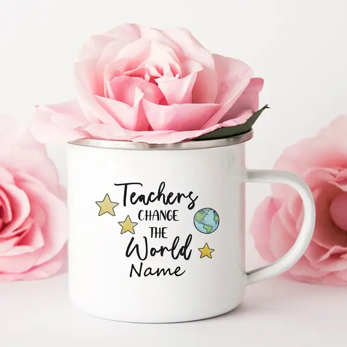 Tasse en émail personnalisée avec nom