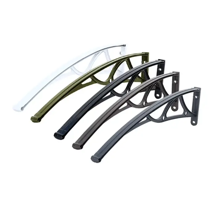 Abri de voiture en aluminium à toit polygonal avec verre isolant