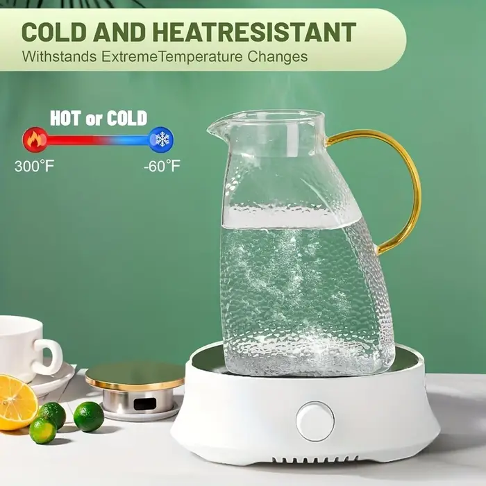 Bouilloire en verre transparente à côté étroit de 1