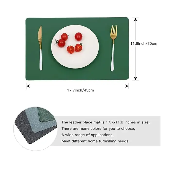 Napperons Réversibles Verts pour Table à Manger