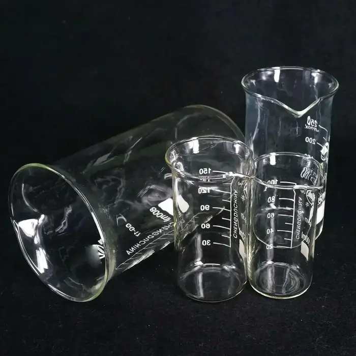 Bécher en verre Borosilicate de 50/100/150/250/400/500/600/800/1000ml
