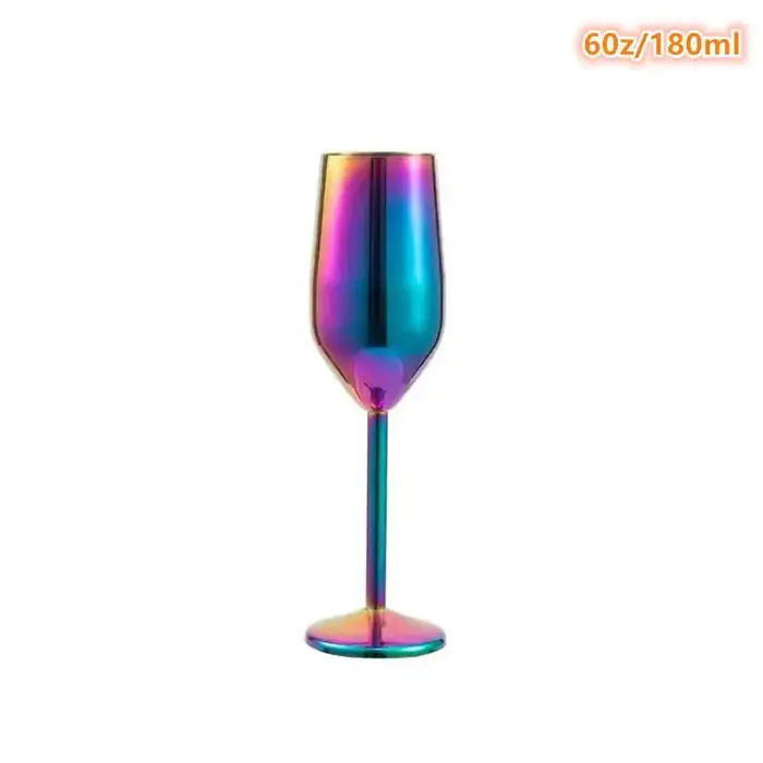 Verres à champagne élégants en acier inoxydable doré et argenté