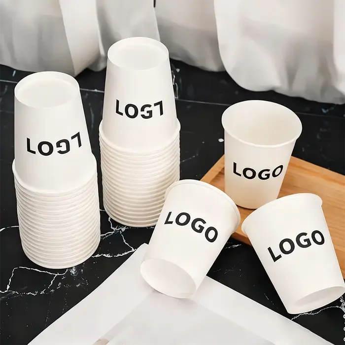 100 pièces 180ml gobelets en papier personnalisés