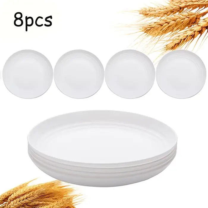 Ensemble de 8 assiettes en PP