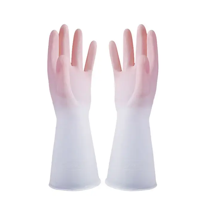 Gants de vaisselle ménagers pour femmes, vêtements de lavage, gants en caoutchouc imperméables, bol 