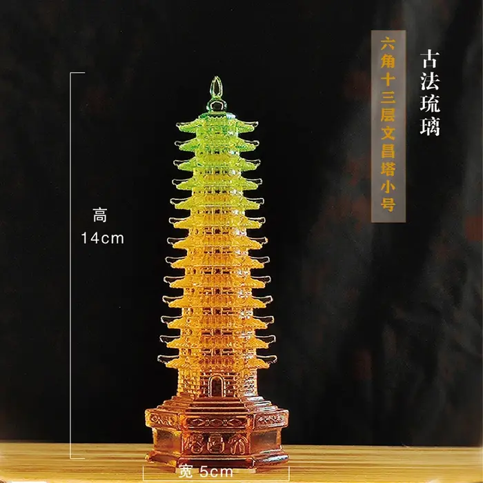 Décoration de tour en verre, cadeau créatif, décoration de bureau et de maison