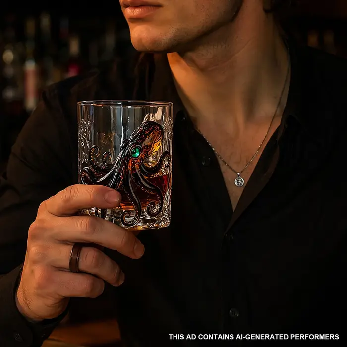 Verres décoratifs Deep Sea – Cadeau pour Homme, Papa, Frère – Tasses à Cocktail et Verres à Eau pour Scotch, Bourbon, Cocktails et Boissons