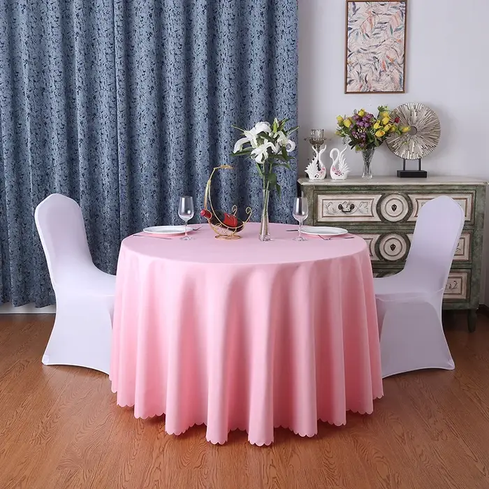 Nappe de Table ronde de couleur unie