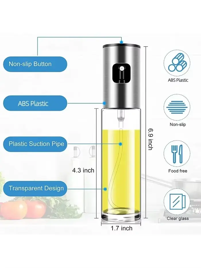 Pulvérisateur d'huile en verre pour la cuisine