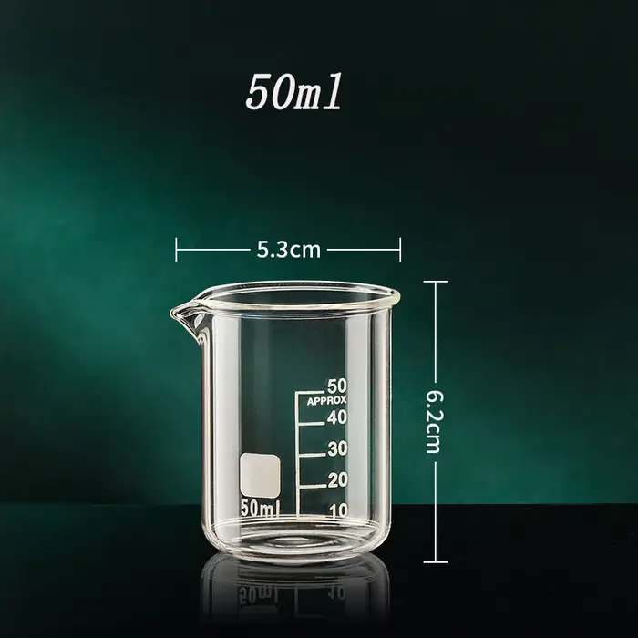 Bécher en verre borosilicate résistant à la chaleur YWDL, tasse à mesurer en verre épais, carafe à m