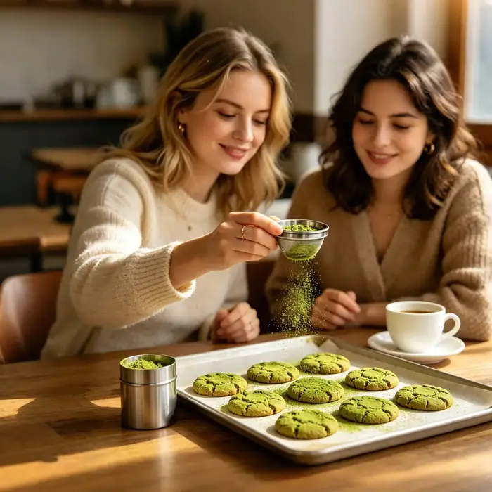 Kit de tamis et de boîte de rangement pour poudre de matcha