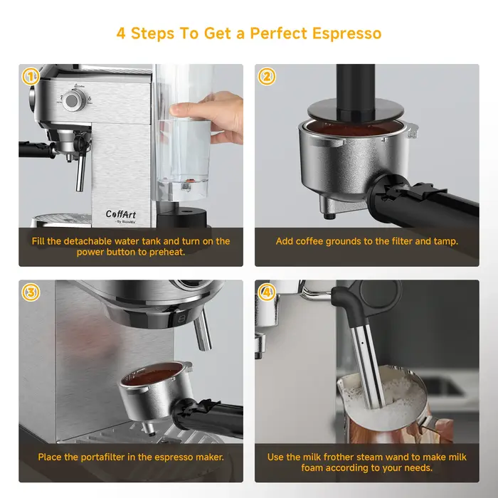 Machine à café semi-automatique en poudre