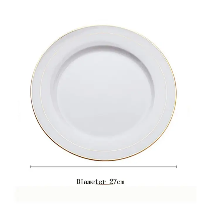 Assiette à dîner en porcelaine blanche