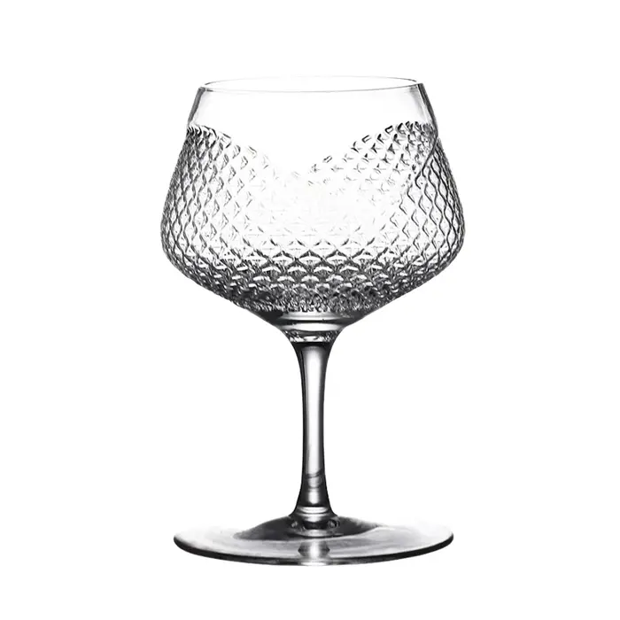 Gin and Tonic-Verre à Vin Gravé au Diamant