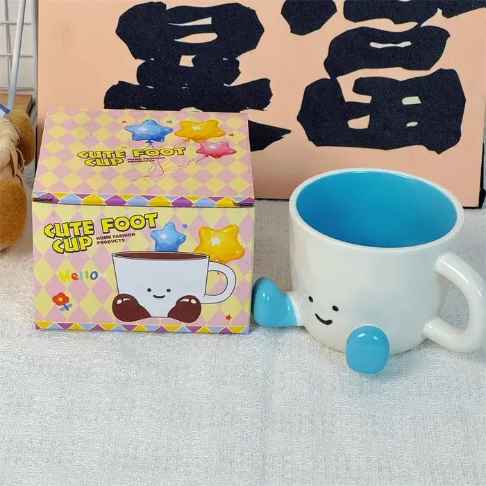 Tasse en céramique de dessin animé créatif, tasse créative pour café, lait, thé, eau, mignon, tasse