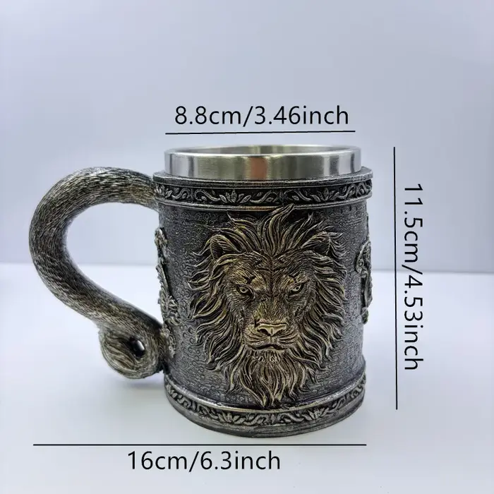 Chope à bière Tête de Lion