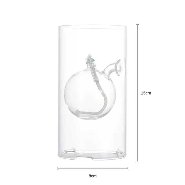 Lumière à huile en verre