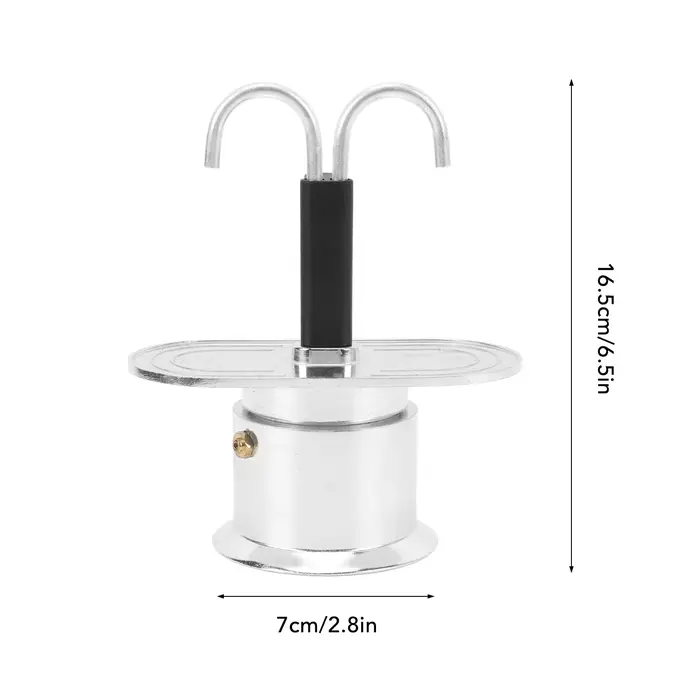 Cafetière italienne en alliage d'aluminium à double tête pour la maison