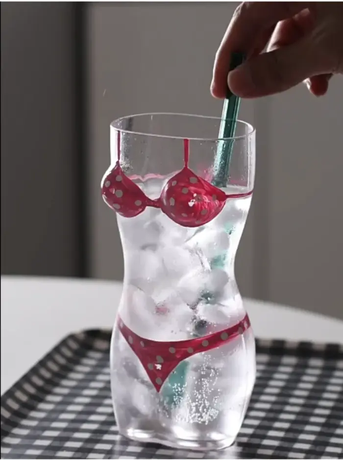 Verre à vin en cristal peint de Bikini de grande capacité de 500ml