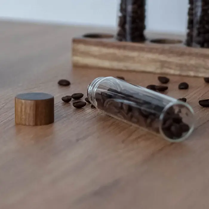 【Peace】Conteneur de stockage pour grains de café en verre avec outil en bois