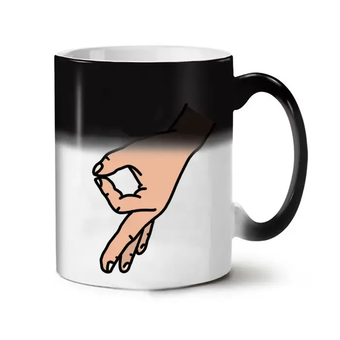 Tasses à café magiques cadeaux pour amis température sensible à la chaleur créative OK tasse à couleur changeante