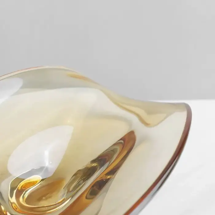 Bol en verre géométrique plateau à fruits