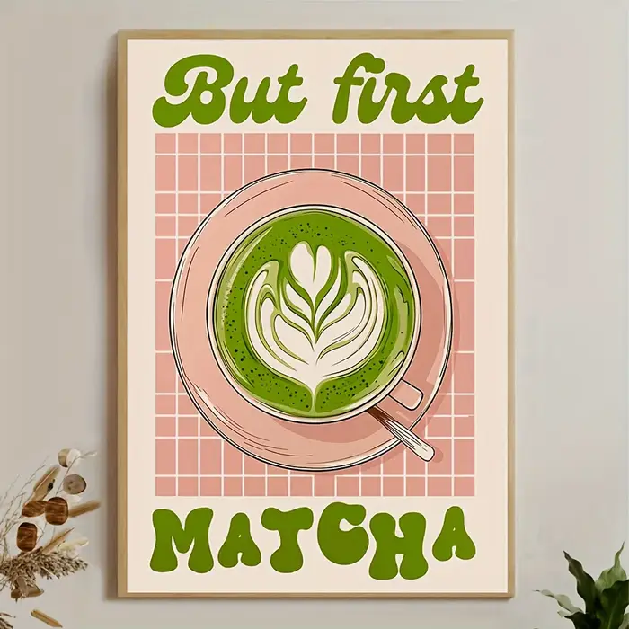 Affiche sur toile d'art Matcha Latte "Mout The First Matcha"