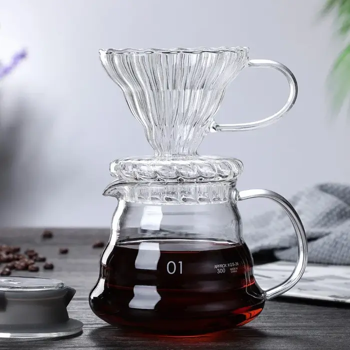 Carafe à café en verre transparent de 350/600/800ml