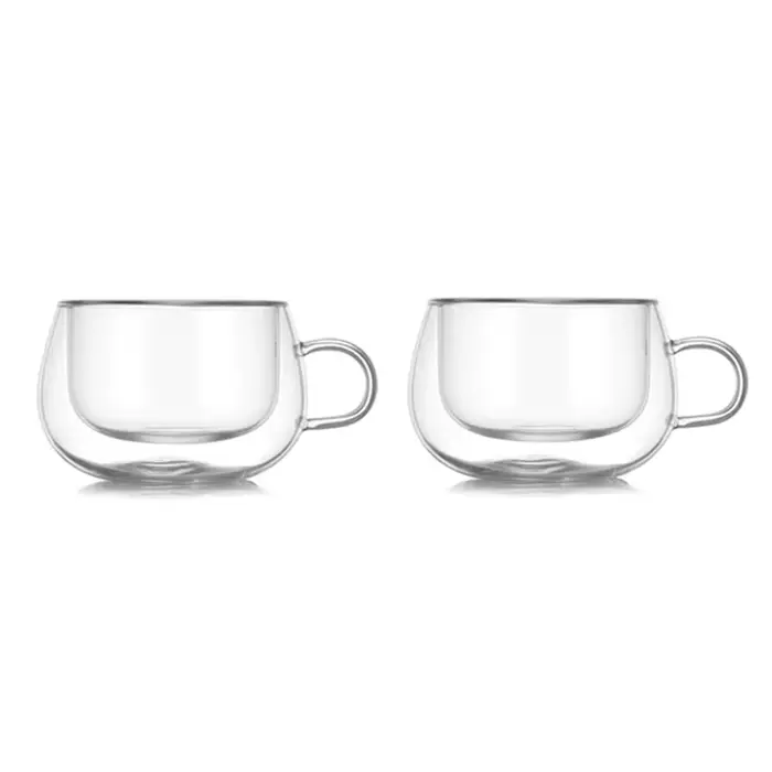 YWDL 100/200ml ensemble de tasses à café en verre à Double paroi tasses à expresso transparentes ave