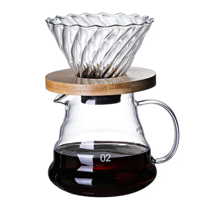 Cafetière en verre avec filtre