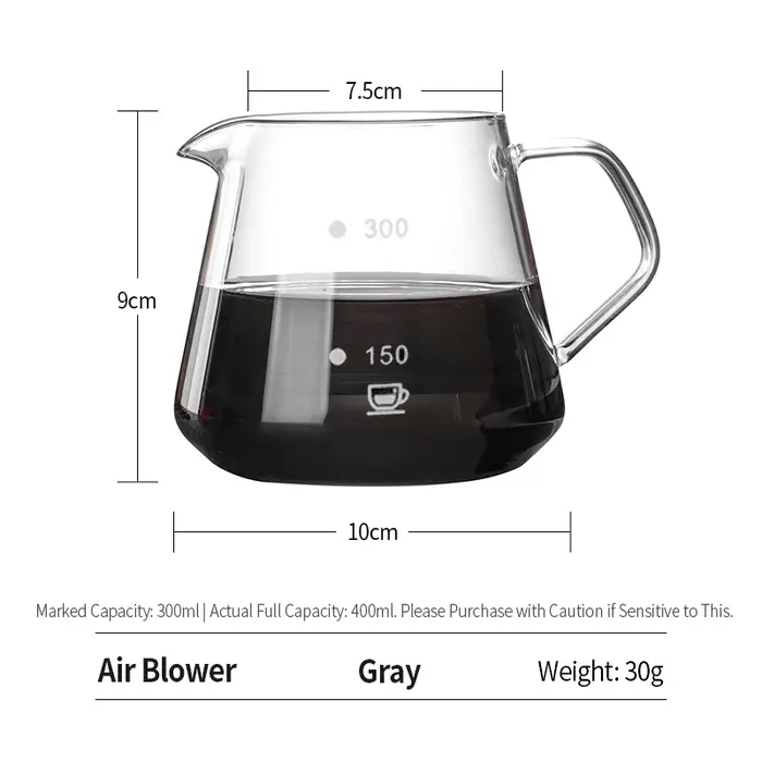 OANKR – serveur à café transparent de 400ml