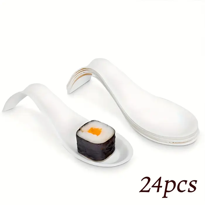 Assiettes miniatures pour apéritifs, desserts et entrées (24/48 pièces) — Ensemble de cuillères asia