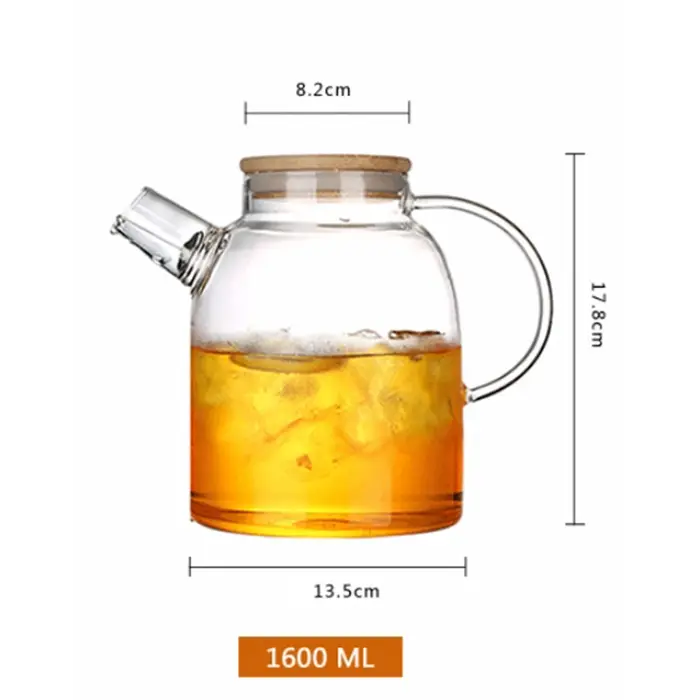 Théière en verre Borosilicate Transparent résistant à la chaleur