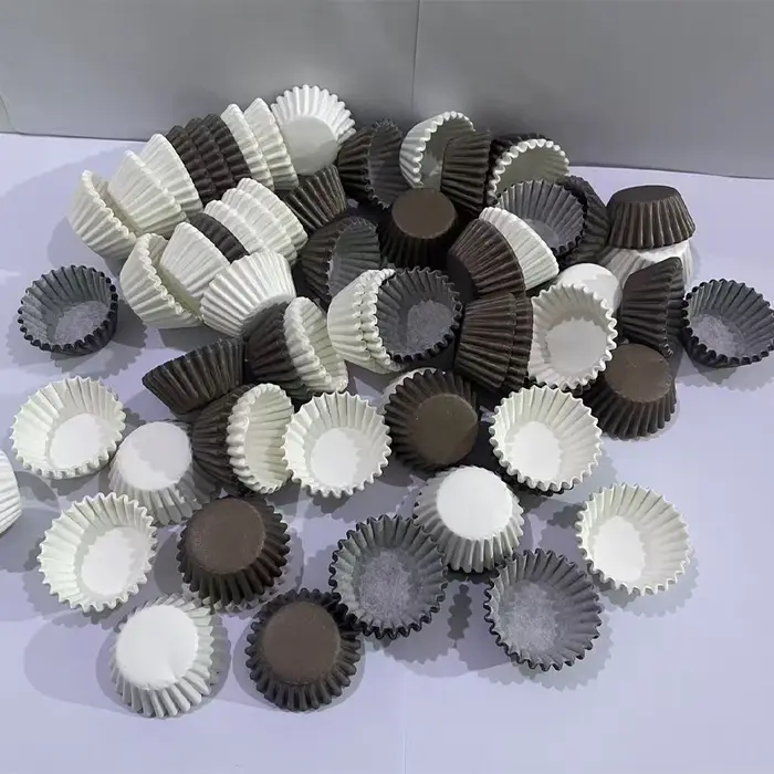 100Pcs200Pcs500Pcs1000Pcs Mini gobelets en papier à gâteau blanc/cofé