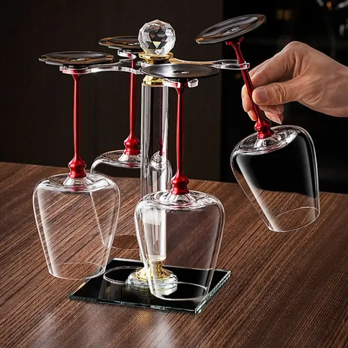 Verres à vin en verre rotatif transparent avancé
