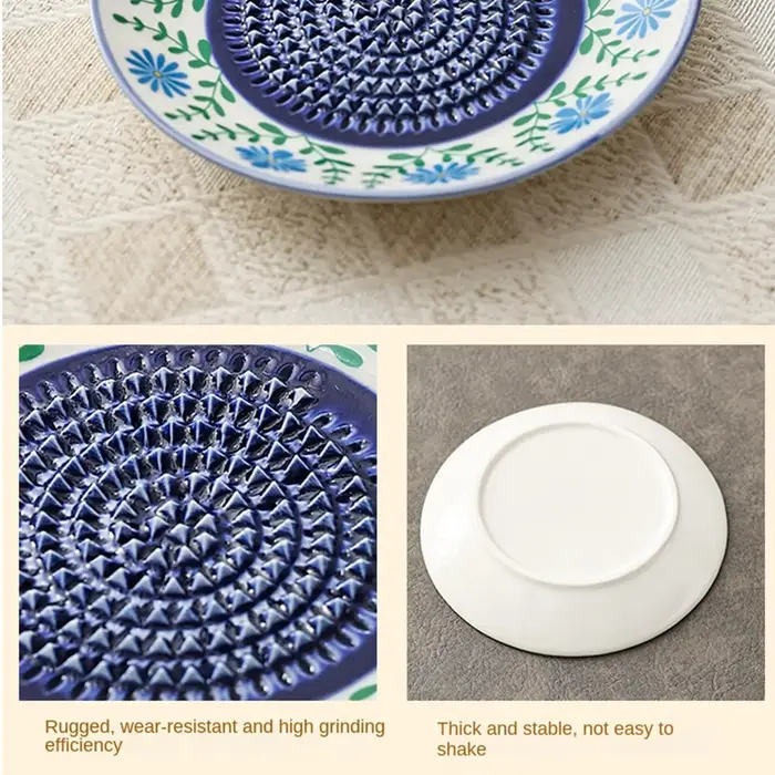 Lot de 4 râpes à ail manuelles en céramique pour gingembre et ail