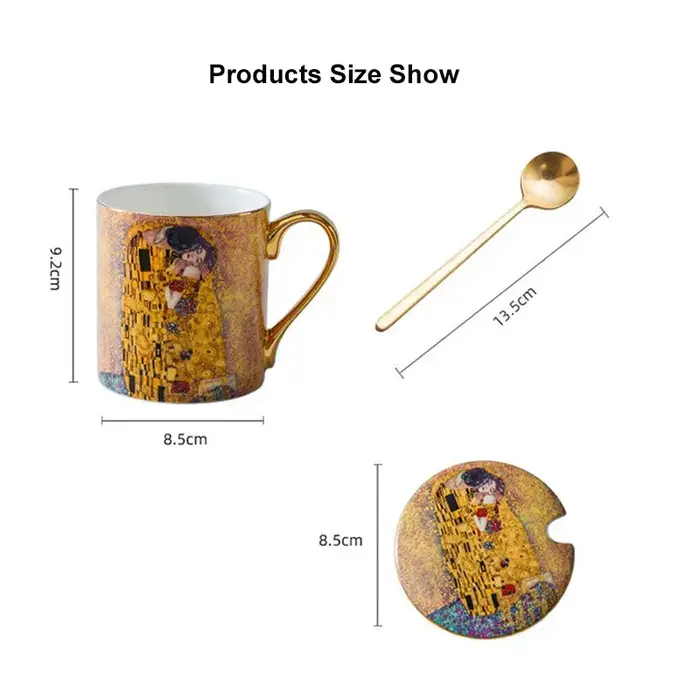 Klimt Kiss tasses à café os chine