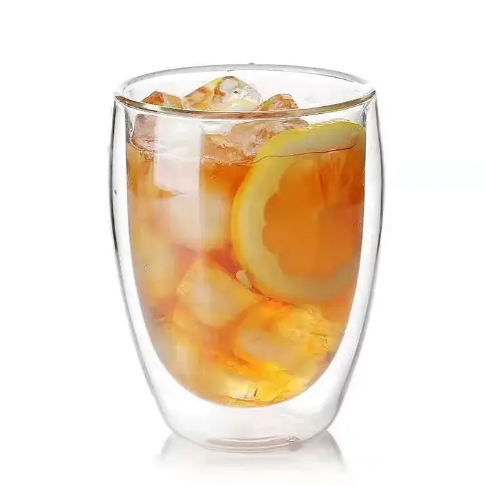2/4/6 pièces tasses à expresso en verre thermique isolé à Double paroi 350ml tasse à café