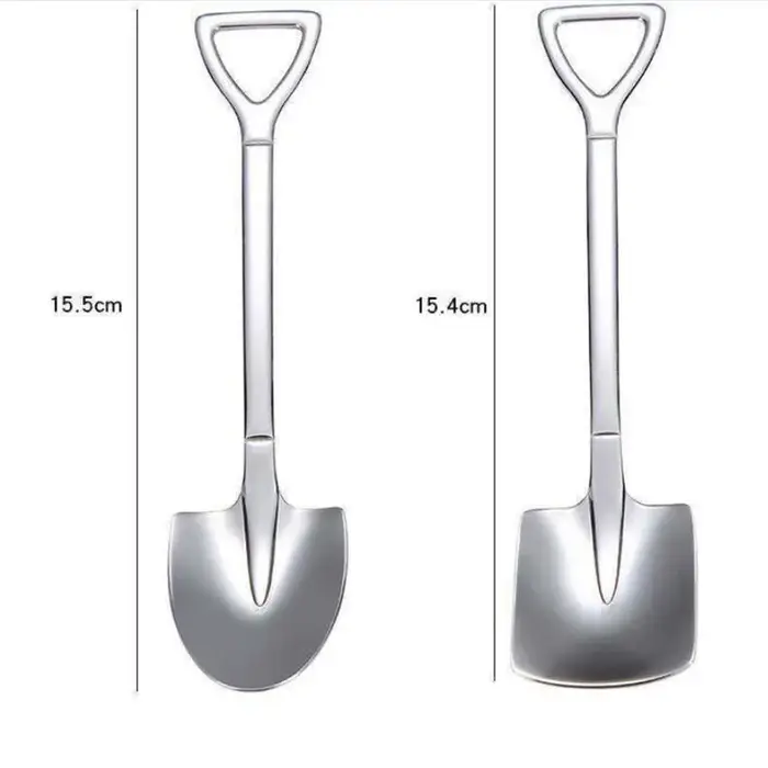 Pcs 1/2 Cuillère À Café Ensemble de Couverts En Acier Inoxydable Rétro Fer Pelle