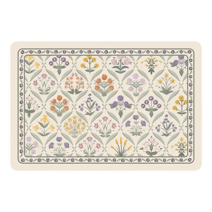 Ensemble de sets de table en PU de pays français – Tapis de table imperméables à l'huile et à la cha