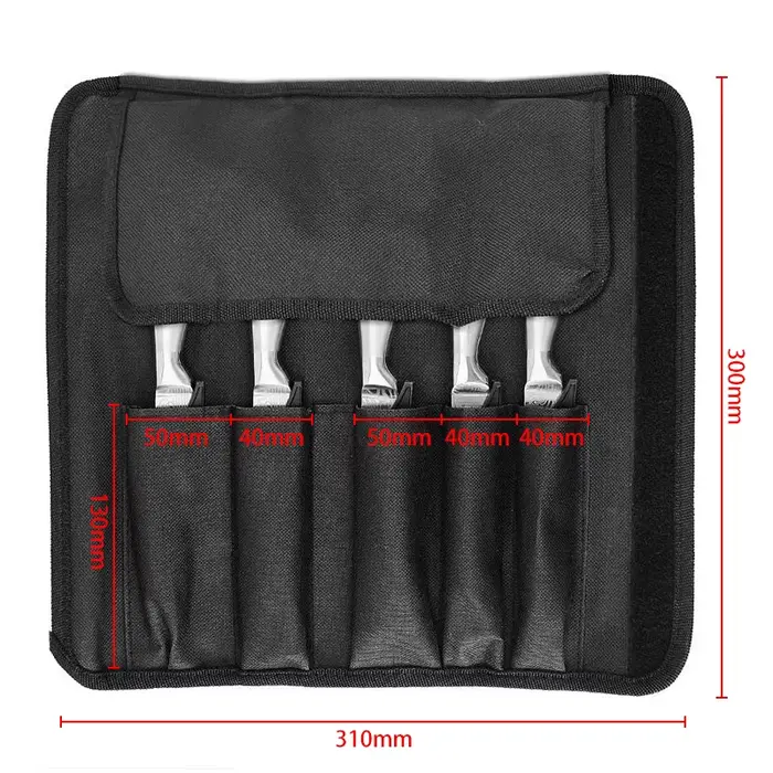Sac à couteaux de Chef Portable multifonctionnel noir, sac en rouleau de couteaux, étui de transport
