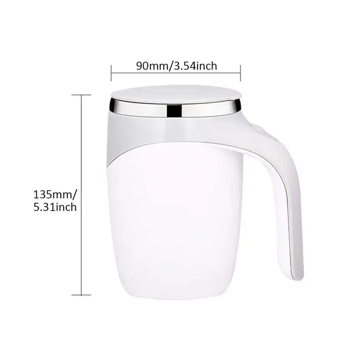 Tasse magnétique rotative électrique en acier inoxydable