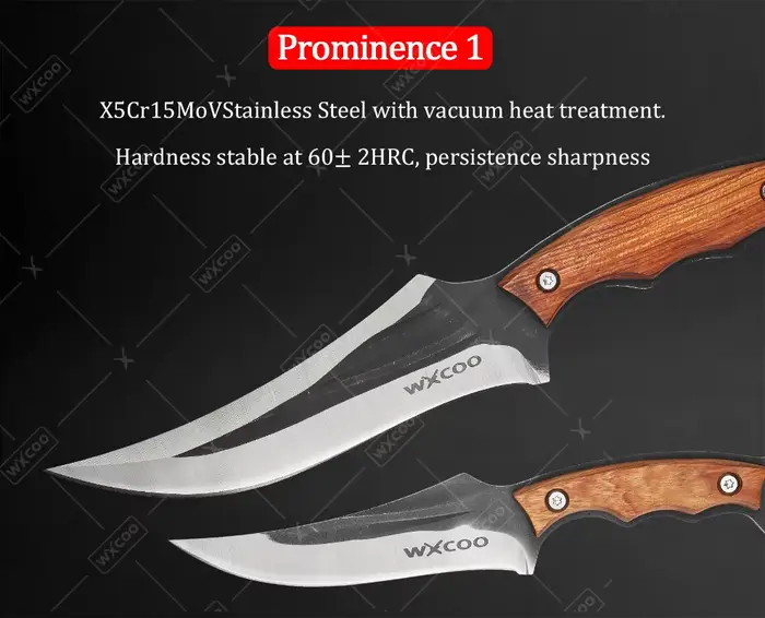 WXCOO couteau de cuisine forgé à la main couteau à couperet à viande multifonctionnel pour désosser