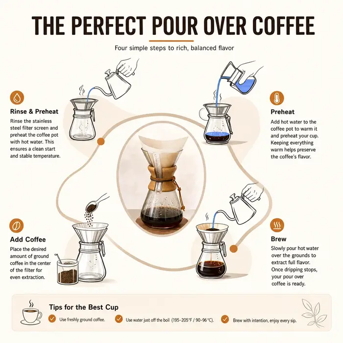 Cafetière à filtre style Chemex