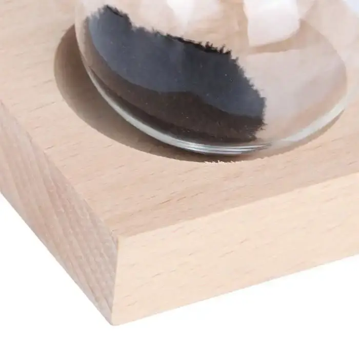 Sablier de sable en verre magnétique avec base pour la décoration de la maison