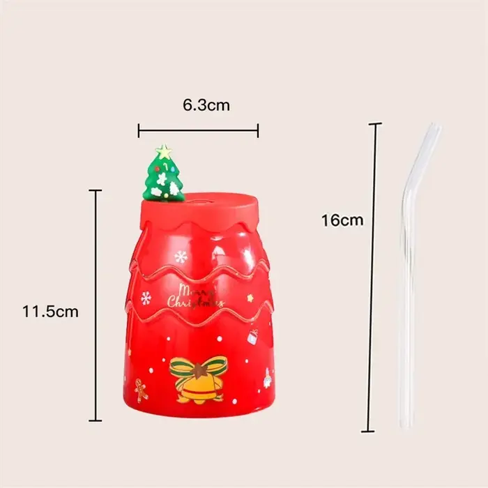 Tasses de Noël créatives en forme d'arbre de Noël
