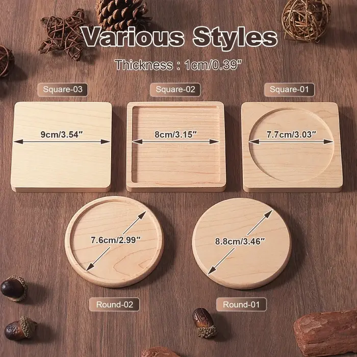 Coaster Gift 2 pièces gratuit personnalisé gravé sous-verres en bois avec rainure sur mesure pour cadeau de mariage cadeaux d'anniversaire de couple