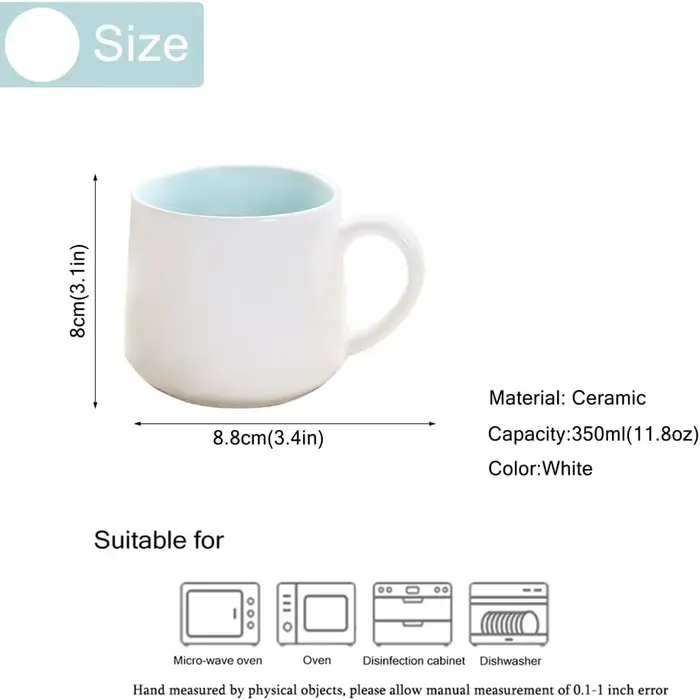 Tasse en céramique de dessin animé 3D de vache mignonne