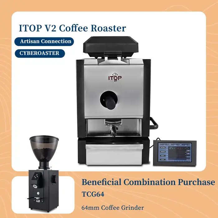 ITOP V2-Torréfacteur de grains de café CYBEROASTER avec connexion artistique